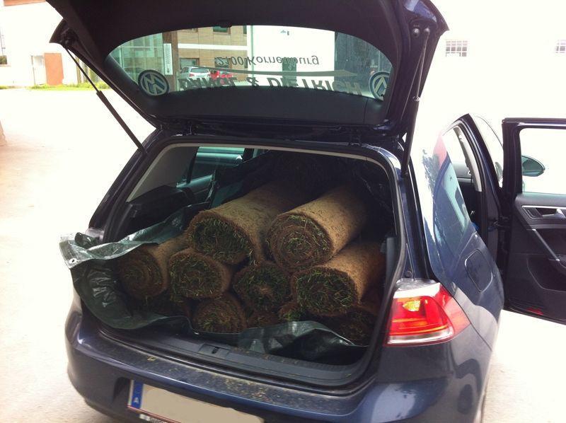 Informationen für Selbstabholer | Rollrasen im Kofferraum